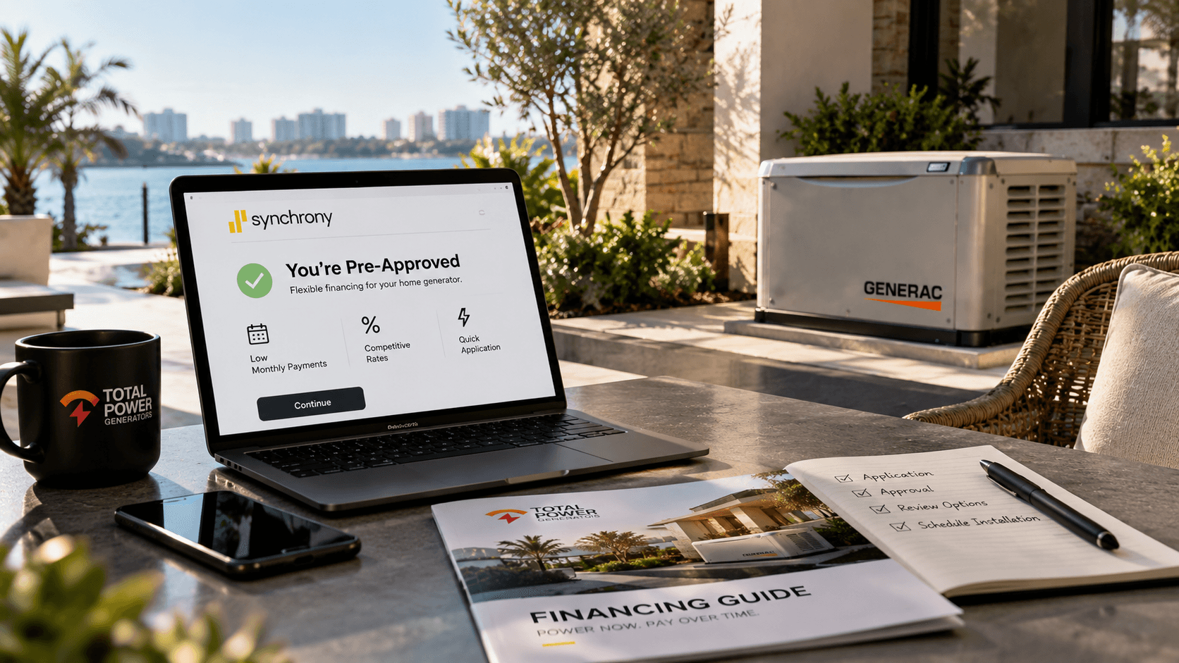 A South Florida home with financing available for standby generator installation
